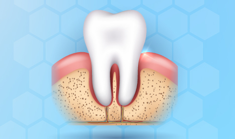 3d Rendering showing healthy gums